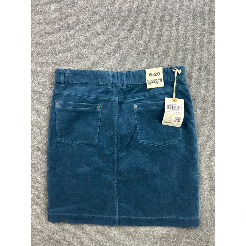 Mountain Khakis Canyon Cord Skirt Women 6 Blue Heron Stretch Corduroy Mini 6x20